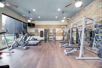 Fitness center with cardio and strength training equipment